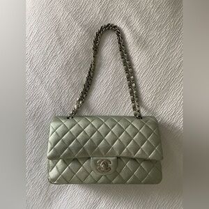 Chanel Silver Quilted Women's Bag